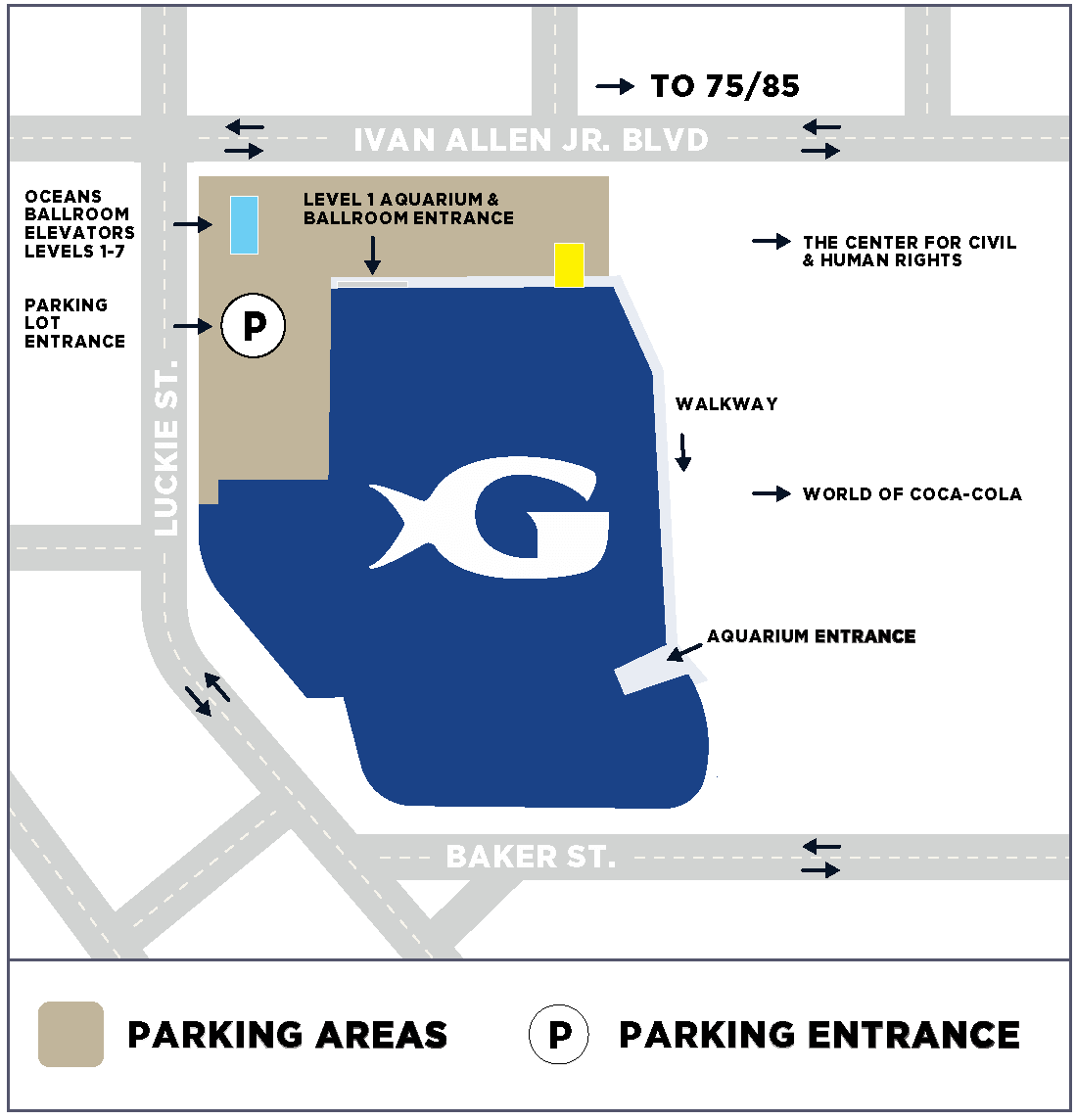 georgia aquarium map