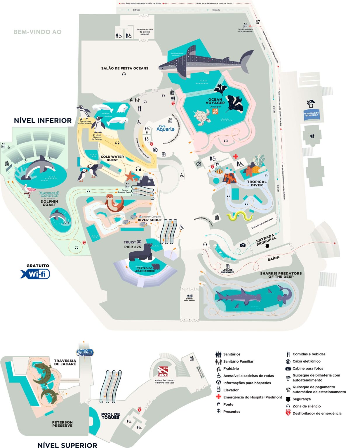 Aquarium Map - Georgia Aquarium